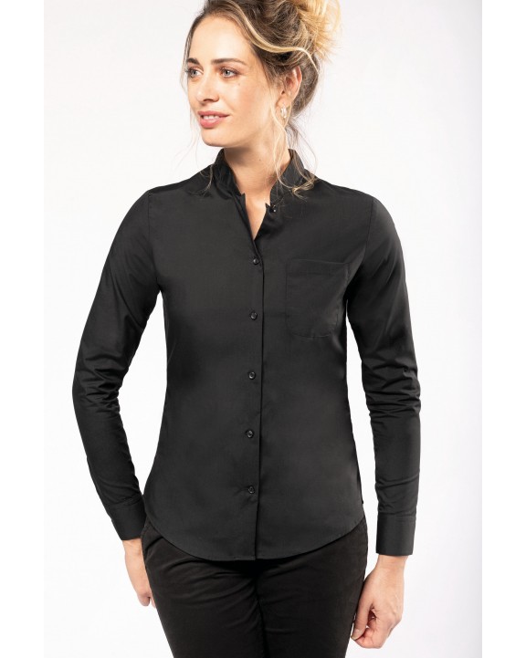 Chemise personnalisable KARIBAN Chemise col mao manches longues femme