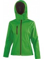 RESULT Veste Softshell Capuche Femme TX Performance VIVID GREEN/BLACK personnalisable