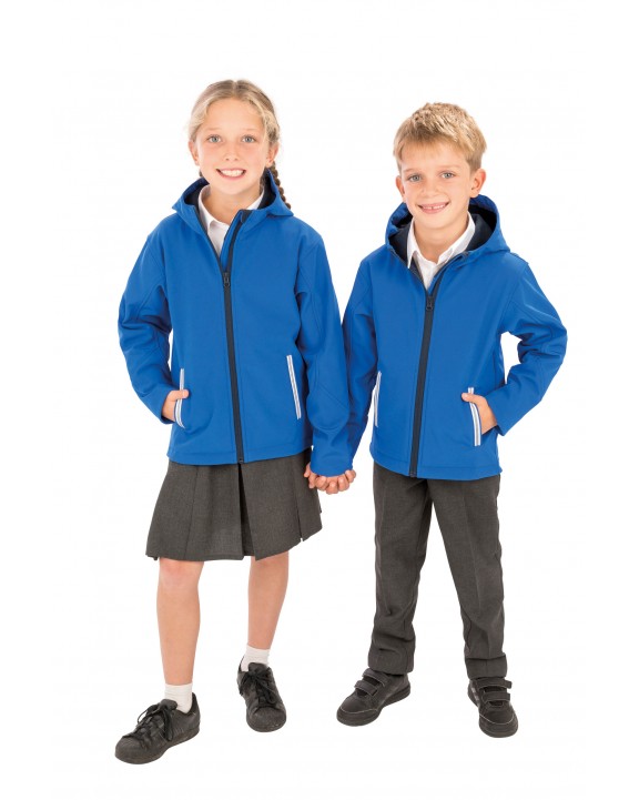 RESULT Kids Tx Performance Hooded Softshell Jacket Softshell personalisierbar