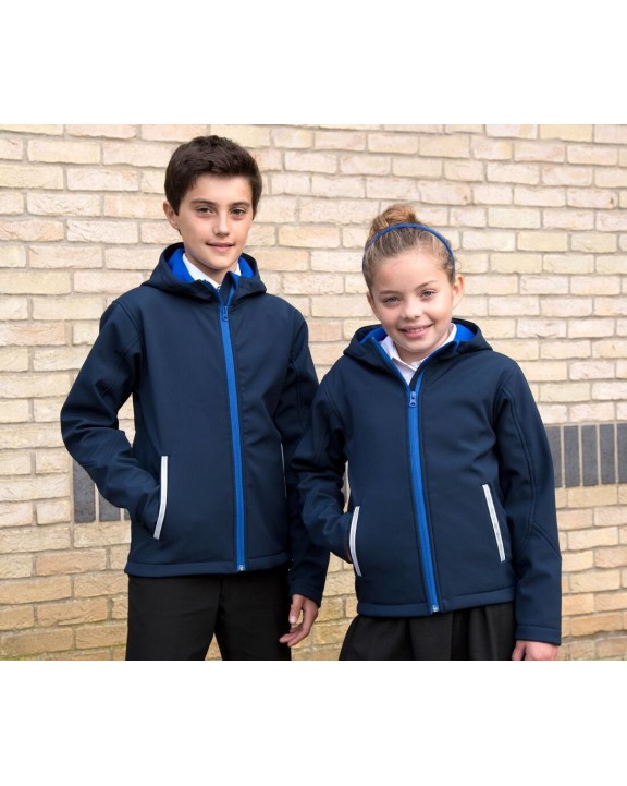 RESULT Kids Tx Performance Hooded Softshell Jacket Softshell personalisierbar