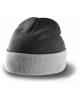 Mütze, Schal & Handschuh K-UP Zweifarbige Mütze mit Umschlag personalisierbar