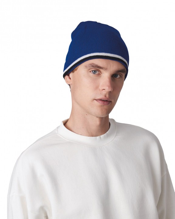 Bonnet, Écharpe & Gant personnalisable K-UP Bonnet bande bicolore contrastée