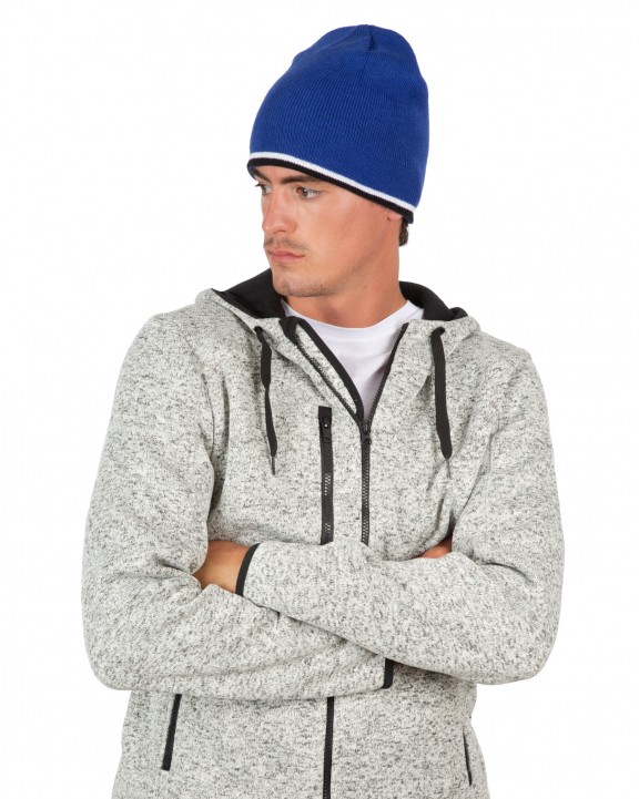 Bonnet, Écharpe & Gant personnalisable K-UP Bonnet bande bicolore contrastée