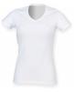 T-shirt SKINNIFIT Ladies Stretch V-neck T-shirt voor bedrukking & borduring