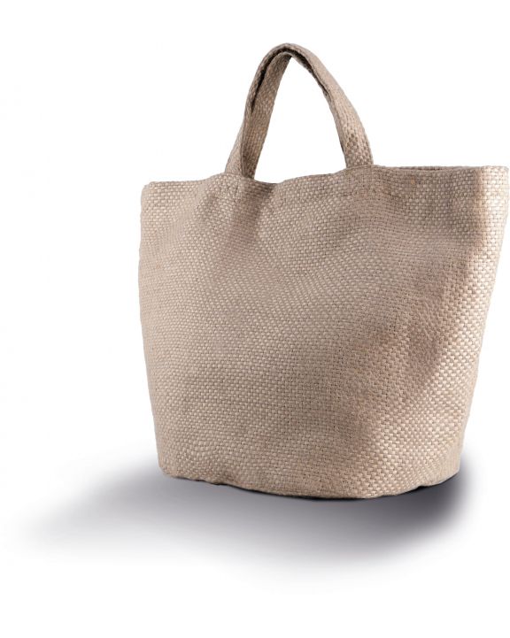 Tote bag personnalisable KIMOOD Sac cabas en toile de jute teint 100% naturel