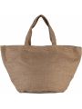 Tote bag personnalisable KIMOOD Sac cabas en toile de jute teint 100% naturel