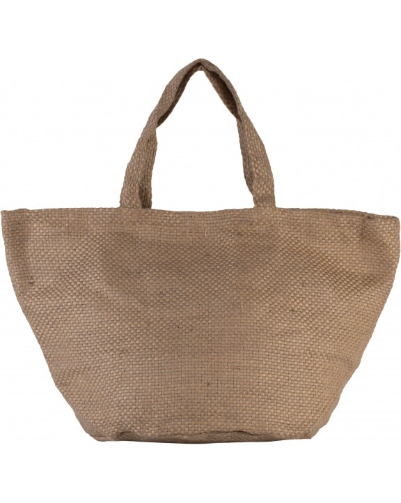 Tote bag personnalisable KIMOOD Sac cabas en toile de jute teint 100% naturel