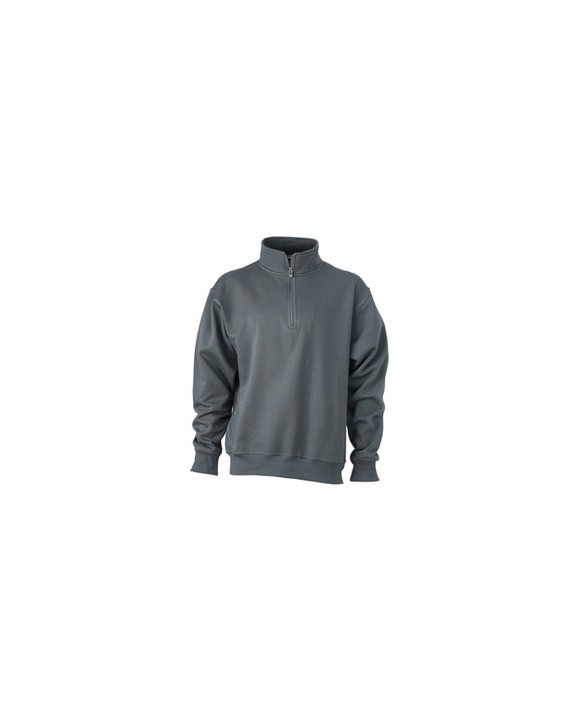 Sweat-shirt personnalisable JAMES & NICHOLSON Workwear Half Zip Sweat