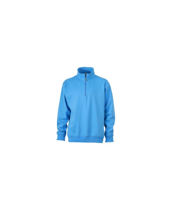 Sweat-shirt personnalisable JAMES & NICHOLSON Workwear Half Zip Sweat