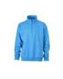 Sweater JAMES & NICHOLSON Workwear Half Zip Sweat voor bedrukking &amp; borduring