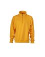 Sweater JAMES & NICHOLSON Workwear Half Zip Sweat voor bedrukking &amp; borduring