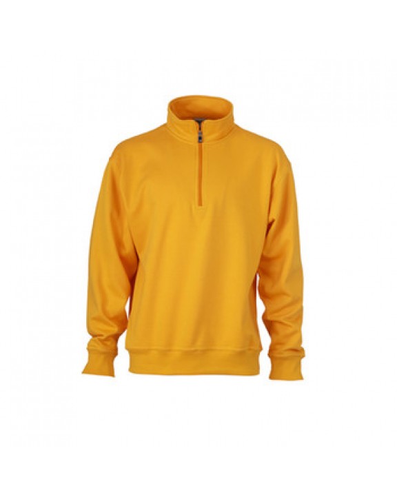 Sweater JAMES & NICHOLSON Workwear Half Zip Sweat voor bedrukking &amp; borduring