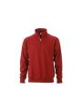 Sweat-shirt personnalisable JAMES & NICHOLSON Workwear Half Zip Sweat