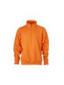 Sweat-shirt personnalisable JAMES & NICHOLSON Workwear Half Zip Sweat