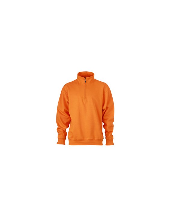 Sweat-shirt personnalisable JAMES & NICHOLSON Workwear Half Zip Sweat