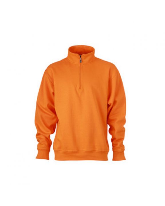 Sweat-shirt personnalisable JAMES & NICHOLSON Workwear Half Zip Sweat