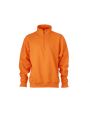 Sweater JAMES & NICHOLSON Workwear Half Zip Sweat voor bedrukking &amp; borduring