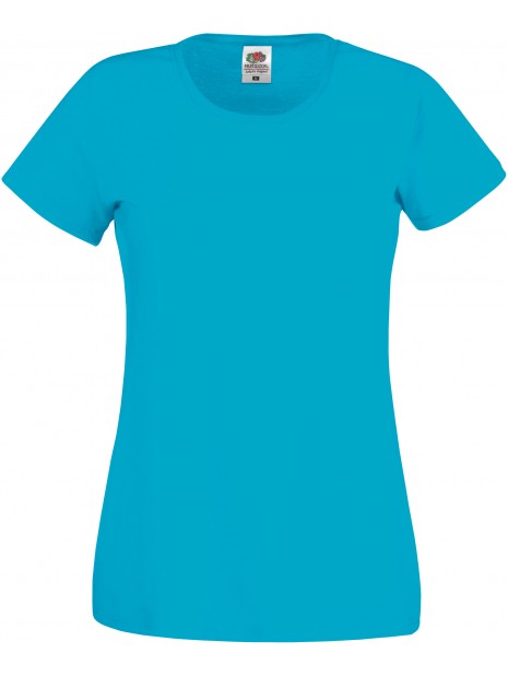 FOL T-shirt Femme Original-T (Full Cut 61-420-0) bleu azur personnalisable