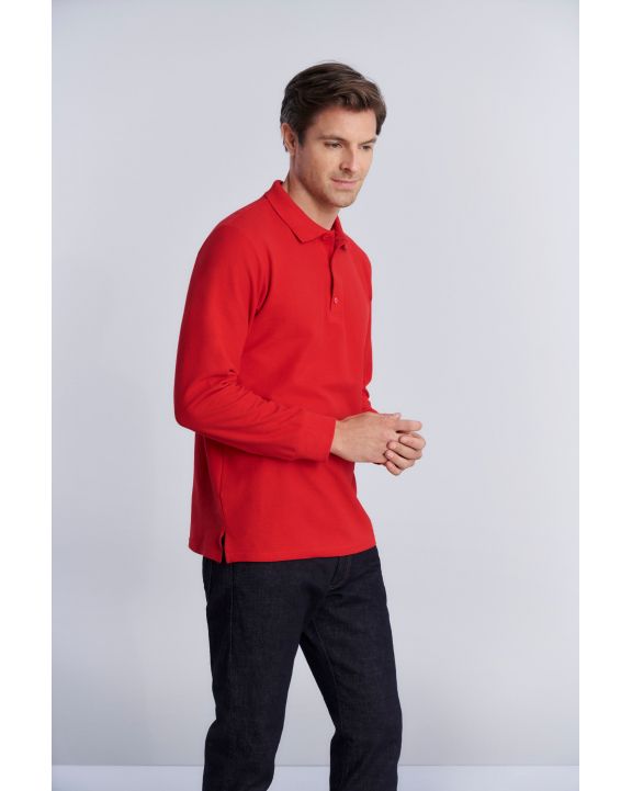 Poloshirt GILDAN Premium Cotton Adult Double Piqué Polo LS personalisierbar