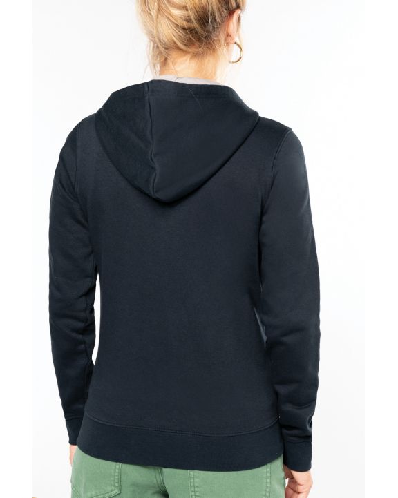 Sweat-shirt personnalisable KARIBAN Sweat-shirt zippé capuche contrastée femme