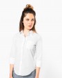 Chemise personnalisable KARIBAN Chemise popeline polycoton manches 3/4 entretien facile femme