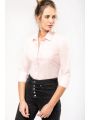 Chemise personnalisable KARIBAN Chemise popeline polycoton manches 3/4 entretien facile femme