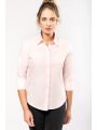 Chemise personnalisable KARIBAN Chemise popeline polycoton manches 3/4 entretien facile femme