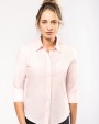 Chemise personnalisable KARIBAN Chemise popeline polycoton manches 3/4 entretien facile femme