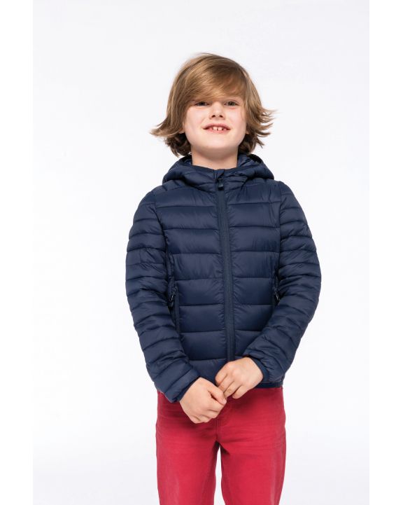 Jas KARIBAN Lichte kinderjas met capuchon voor bedrukking & borduring