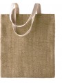 KIMOOD Sac en toile de jute teint 100% naturel Natural/Military Green personnalisable