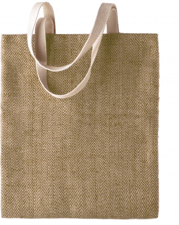 KIMOOD Jutetasche; 100% gefärbtes Naturgarn Tote Bag personalisierbar