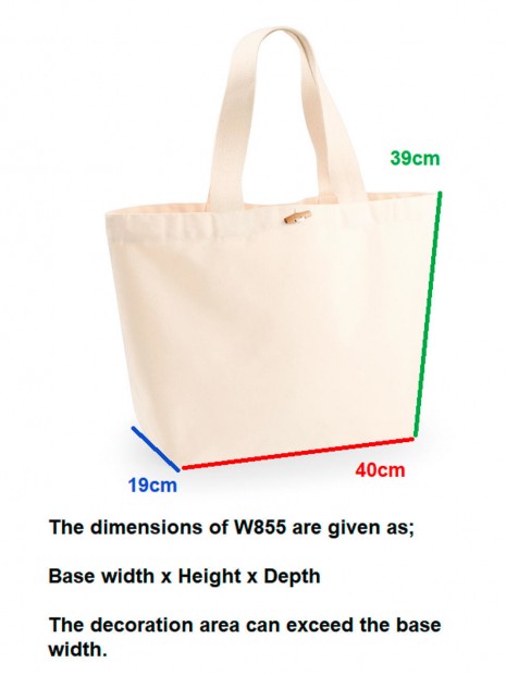 Tote bags à personnaliser WESTFORDMILL EARTHAWARE® ORGANIC MARINA TOTE XL 