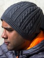 Bonnets, Écharpes & Gants à personnaliser RESULT Mariner Knitted Hat gris/noir