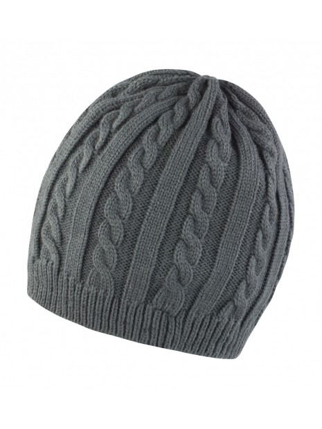 RESULT Mariner Knitted Hat gris/noir personnalisable