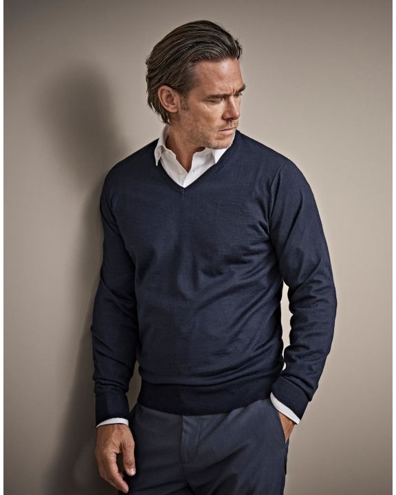 Sweatshirt TEE JAYS Men's V-Neck Sweater personalisierbar