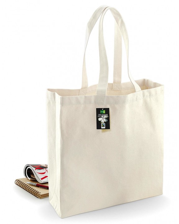 WESTFORDMILL Fairtrade Cotton Classic Shopper Tote Bag personalisierbar