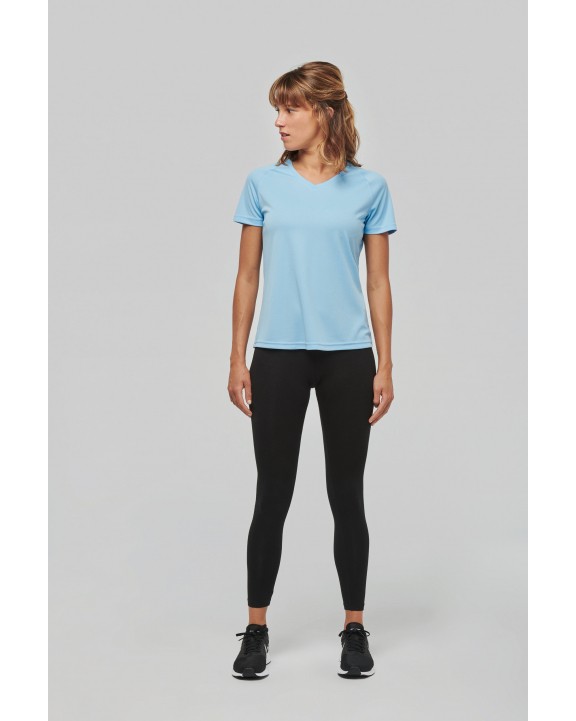 PROACT Damen Kurzarm-Sportshirt mit V-Ausschnitt T-Shirt personalisierbar