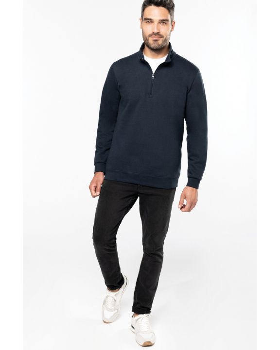 Sweater KARIBAN Sweater met ritskraag voor bedrukking & borduring