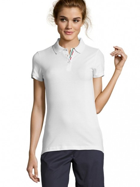 Polos à personnaliser SOL'S Patriot Women blanc/rouge