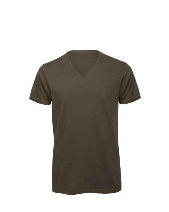 T-shirt B&C Organic Cotton Inspire V-neck T-shirt voor bedrukking &amp; borduring