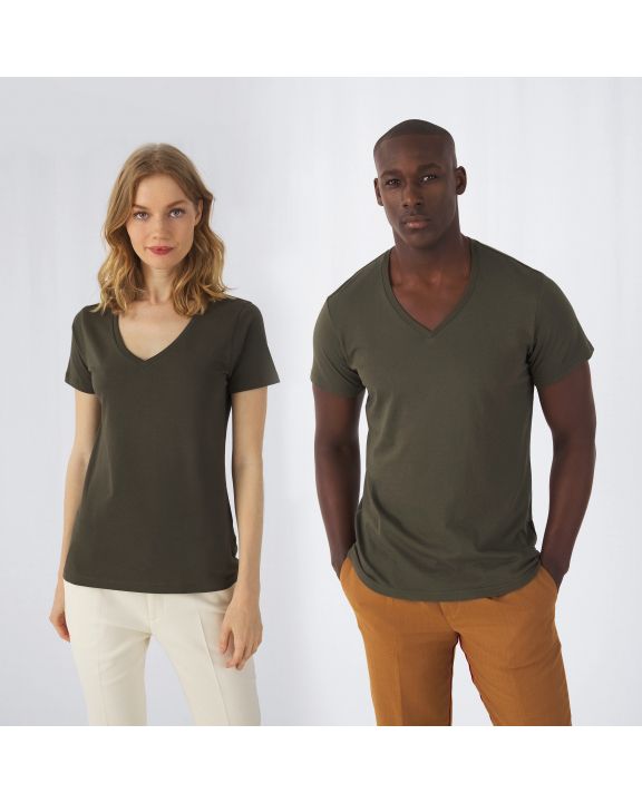 T-Shirt B&C Organic Cotton Inspire V-neck T-shirt personalisierbar