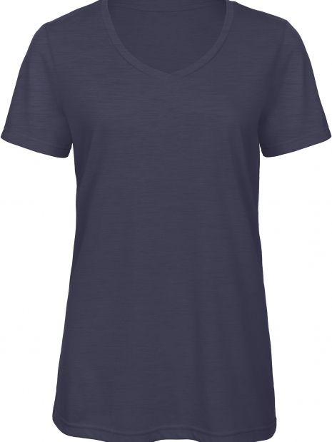 T-shirt Triblend col V Femme