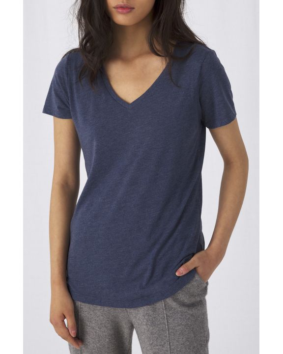 T-Shirt B&C TriBlend V-neck TEE / Woman personalisierbar