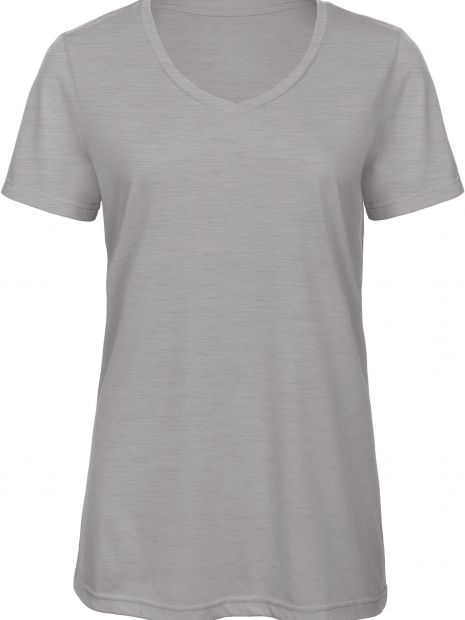 T-shirt Triblend col V Femme