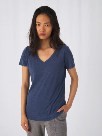 B&C T-shirt Triblend col V Femme