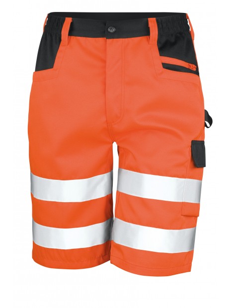 RESULT Short cargo de sécurité flo orange personnalisable