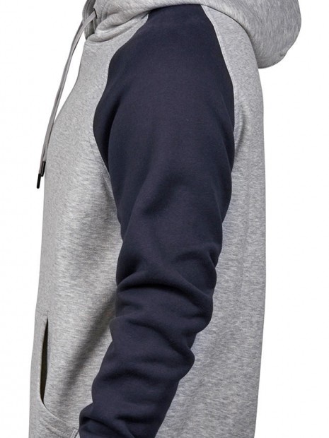 Sweat-shirts à personnaliser TEE JAYS TWO-TONE  HOODED SWEATSHIRT heather/bleu marine