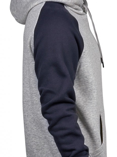 Sweat-shirts à personnaliser TEE JAYS TWO-TONE  HOODED SWEATSHIRT heather/bleu marine