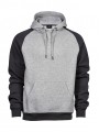 TEE JAYS TWO-TONE  HOODED SWEATSHIRT heather/dark grey personnalisable
