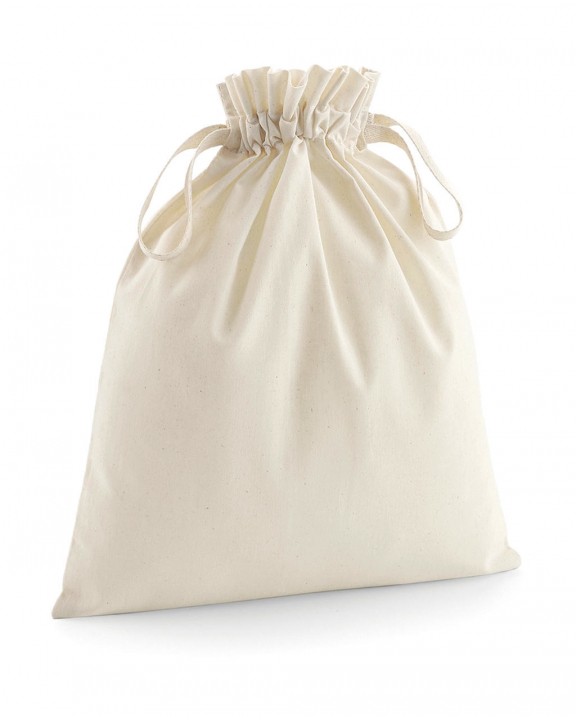 Tas & zak WESTFORDMILL Organic Cotton Drawcord Bag voor bedrukking &amp; borduring